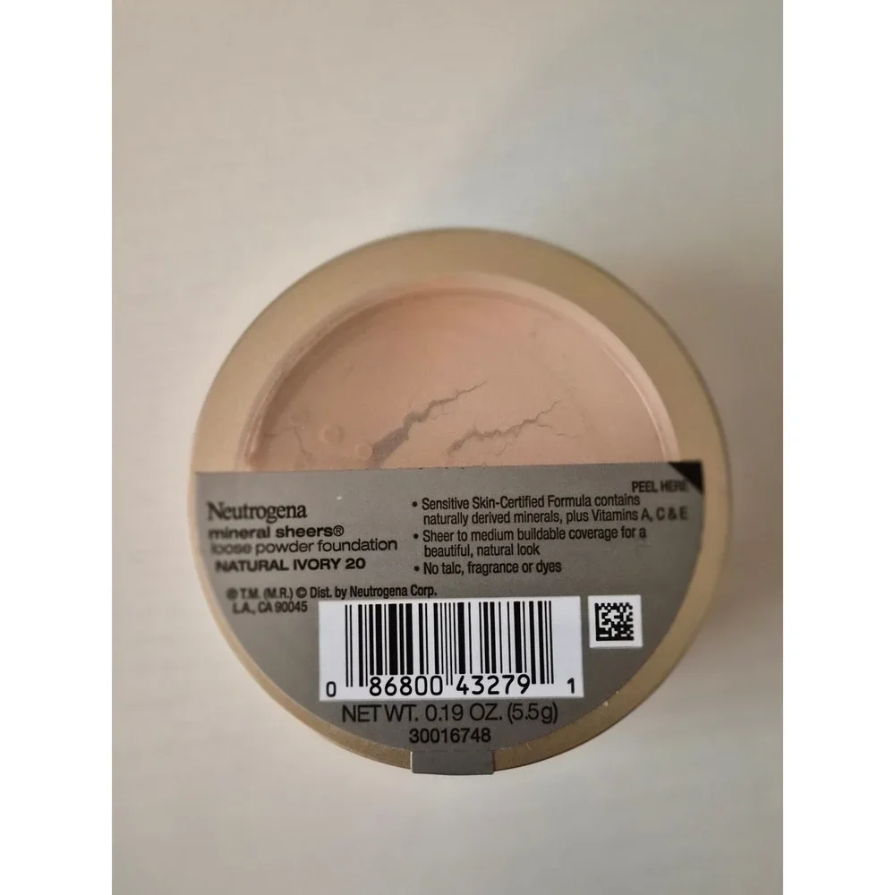 Neutrogena Mineral Sheers Loose Powder Foundation Natural Ivory 20 0.19oz New